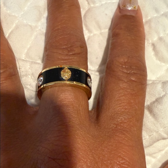 Kurt Geiger Gold and Black Ring stones - Picture 5 of 10